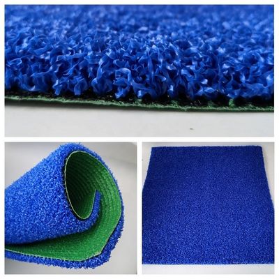 Độ dày đặc PE Màu xanh ngoài trời Cỏ nhân tạo cho sân tennis Rặng cỏ ở mức giá phải chăng