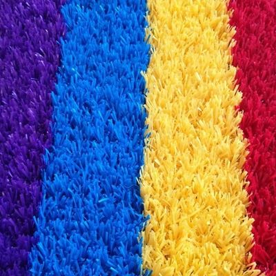 Đỏ Vàng Xanh Xanh Xanh Xanh Nhân tạo Trẻ Em Cỏ Cỏ Vàng Cầu Đường băng mật độ 22050 khâu/m2