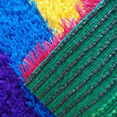 Đỏ Vàng Xanh Xanh Xanh Xanh Nhân tạo Trẻ Em Cỏ Cỏ Vàng Cầu Đường băng mật độ 22050 khâu/m2