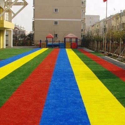 Đỏ Vàng Xanh Xanh Xanh Xanh Nhân tạo Trẻ Em Cỏ Cỏ Vàng Cầu Đường băng mật độ 22050 khâu/m2