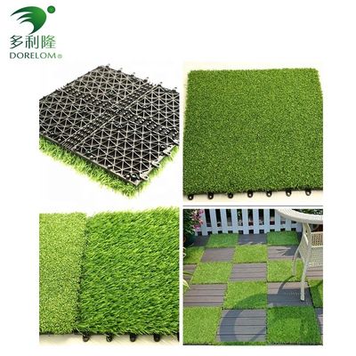 25-60mm Độ cao của đống gạch cỏ nhân tạo với đệm hỗ trợ PVC
