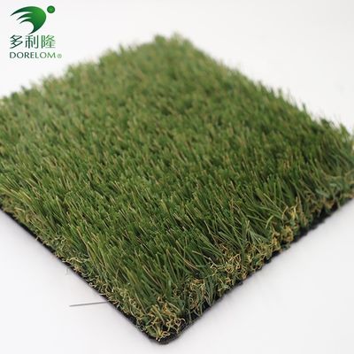 Bảo vệ tia cực tím mật độ cao Cỏ nhân tạo thảm màu xanh lá cây dân cư với 6mm