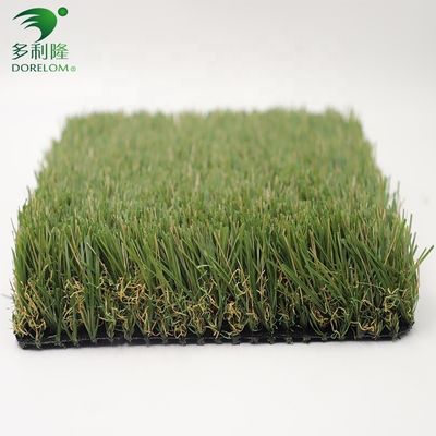 Bảo vệ tia cực tím mật độ cao Cỏ nhân tạo thảm màu xanh lá cây dân cư với 6mm