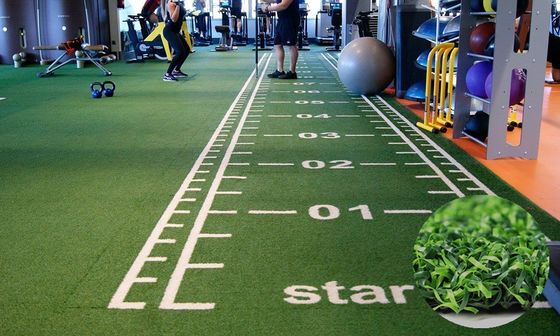 Cỏ nhân tạo với 63000 khâu / m2 mật độ PE sàn phòng tập thể dục