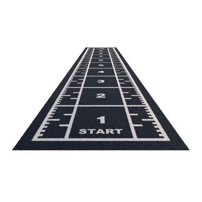 Mật độ cao 63000 khâu / m2 Gym sàn cỏ với kéo xe trượt và thiết kế đánh dấu mét