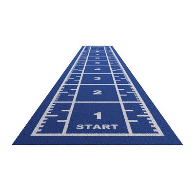 Mật độ cao 63000 khâu / m2 Gym sàn cỏ với kéo xe trượt và thiết kế đánh dấu mét