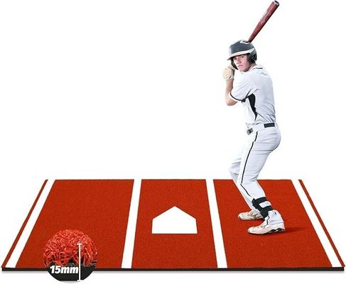 Baseball Batting Mat Không trượt Indoor / Outdoor Portable Softball Hitting Mat với Home Plate