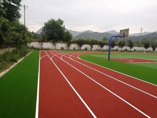 10mm-15mm chiều cao Cỏ nhân tạo màu đỏ cho Badminton chạy đường và theo dõi thể thao Badminton